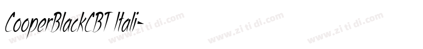 CooperBlackCBT Itali字体转换 CooperBlackCBT Itali字体转换